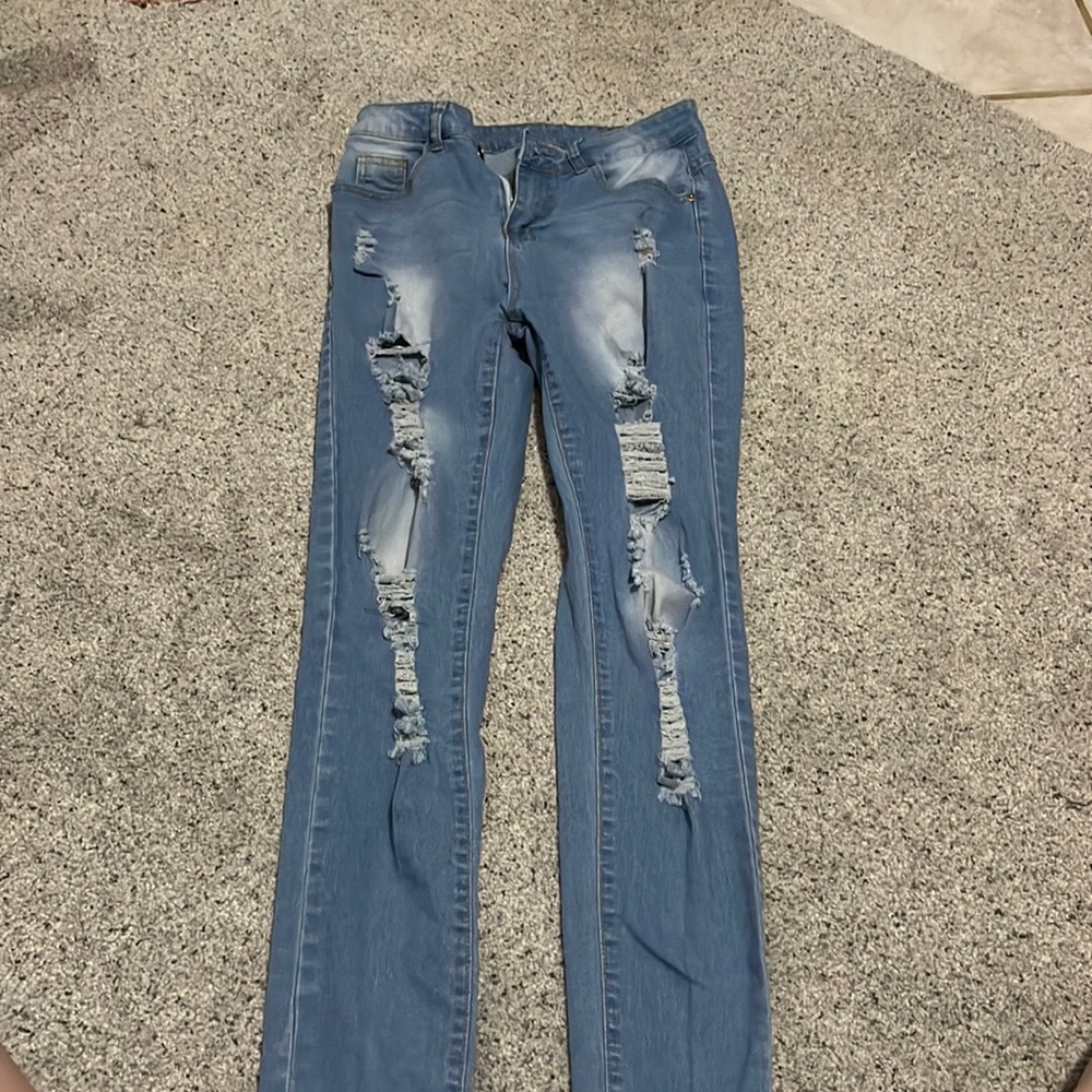 Thigh High Ripped Jeans (Medium)